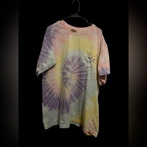 Tie-Dye T-Shirt with Smiley Face Pocket